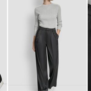 DKNY HIGH RISE PLEATED WIDE LEG TROUSER